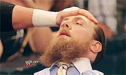 preston-pride:  RAW, 08/05/13 :: Wade Barrett gets an unwanted shaving by Daniel Bryan.   The darkest day has come for fans of Wade’s beard…