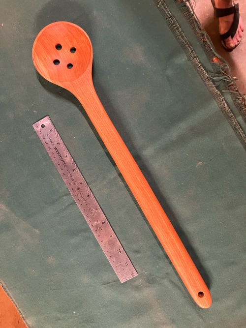Heres A Few Cherry Spatulas And Long Handled Strainer Ladle Finished Last Week.