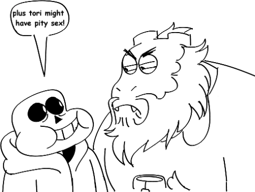 cazadork:  sans and gorey hanging out …i’m not much of a comic artist but ill get my shit together eventually for now here’s shitpost a bonus: 