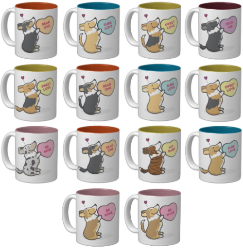 Valentine&rsquo;s Day is almost here! Get your significant other a Corgi mug!14 models, 6 styles, 10