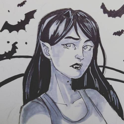 Marceline the Vampire Queen for a Halloween themed Inktober Day 20 #mycopicmarkerisdying #sendhelp #