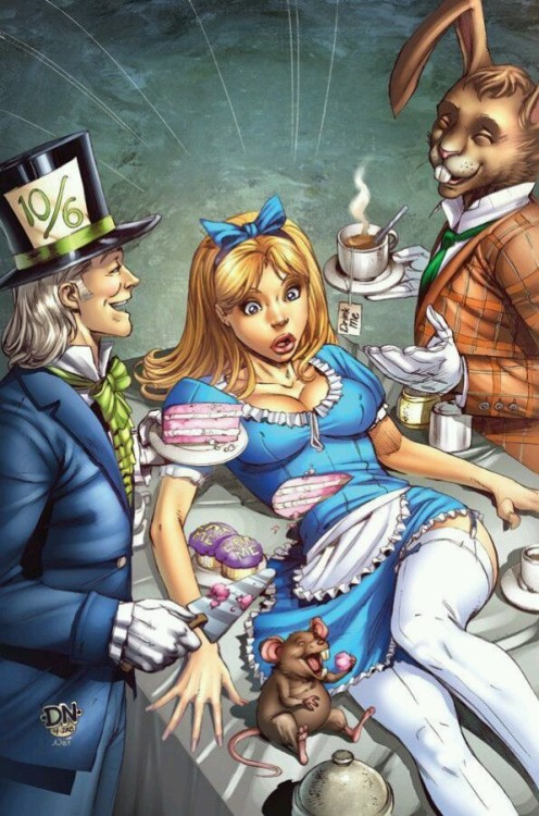 that-blonde-boss-bitch: 💙Alice in Wonderland Sexy asf💛 Fairytale Fantasies pt.4 (Scott Campbell)