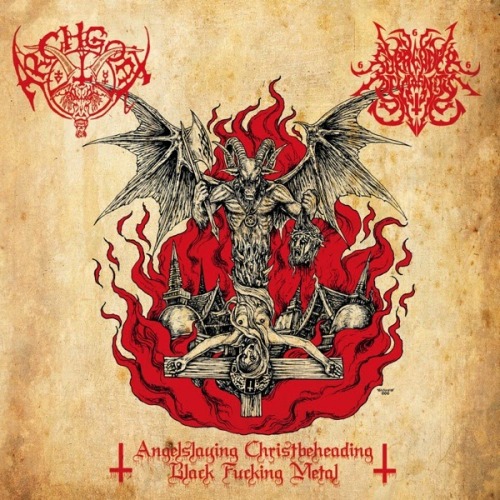 echoesofdemise: Archgoat &amp; Surrender Of Divinity - Angelslaying Christbeheading Black Fuckin