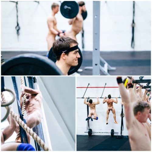 Hot guys working out naked