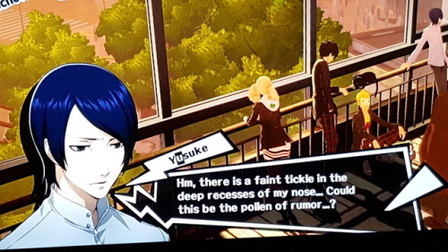 jinandtakaya:My boy Yusuke being super extra instead of simply saying he has to sneeze.