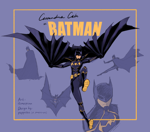 itsmespicaa:Batman!Cass (aka the Batman we deserve✨)Amazing design by @/poppsike on Instagram and Tw