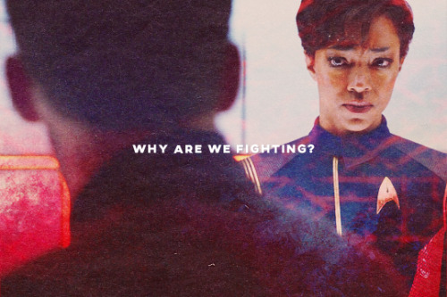 bellicaptivus: cuddlybitch:Why are we fighting? We’re Starfleet. We’re explorers, not so