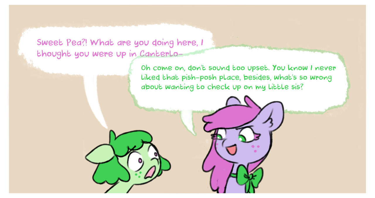 ask-snewpea:Mod: New character introduced! Snew Pea’s older sister, Sweet Pea!x3!