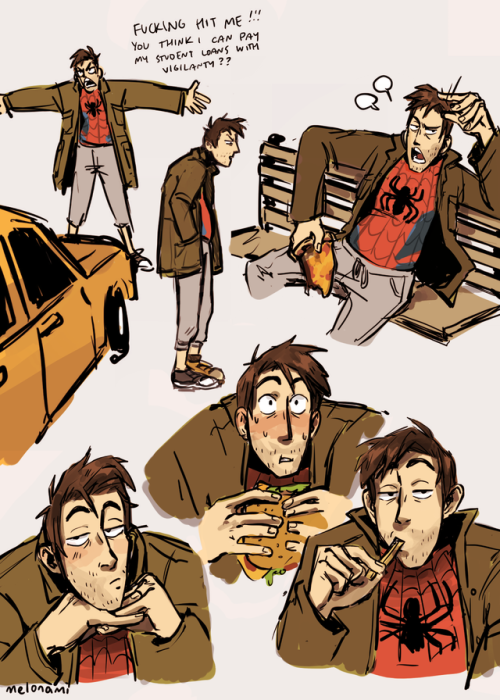 slapped some colours on these peter sketches for a postcard print! :^) see ya at genericon this week