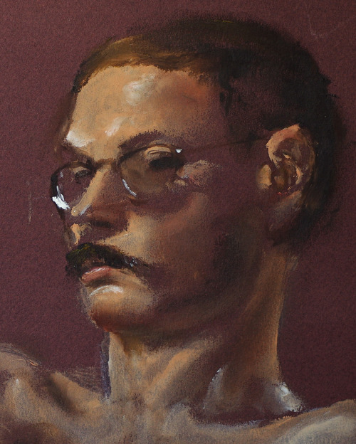 Another life drawing from a brightondrawing session last wednesday. Oils on card, finger painting ag