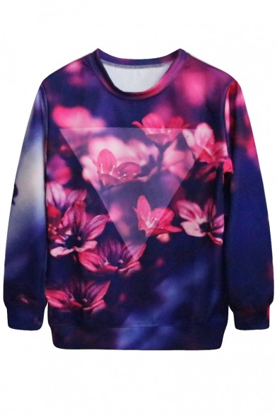 colorfullife-fiona:  Ombre Tie-Dye Round Neck Long Sleeve Sweatshirt  Blue Abstract