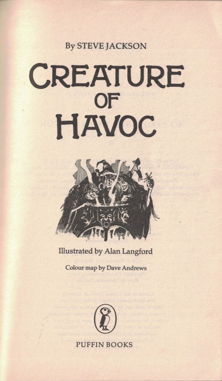 Ah, Creature of Havoc. Fighting Fantasy #24 and a strong contender (along with City of Thieves) for 