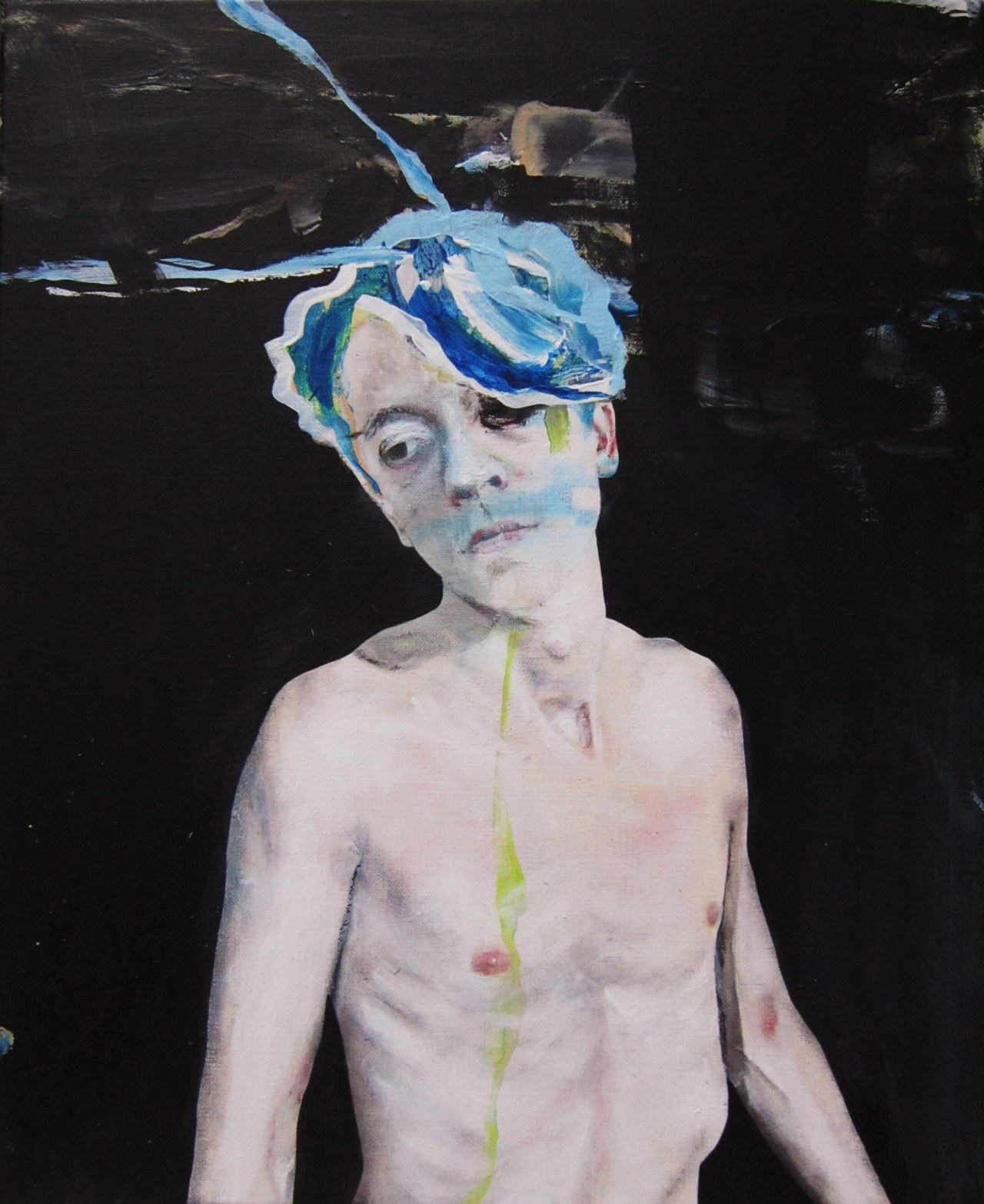 antoinecordet:  Wire; acrylic on canvas; 18x15 in