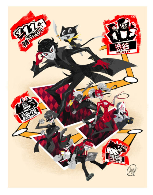 My piece for Gallery Nucleus’s “ATLUS Art Exhibit: Persona 5 Royal & Catherine: Full Body.” I lo