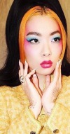 rinasawayamaupdates:rina sawayama for XS videonails: lauren michelle pires makeup: ana takahashi 