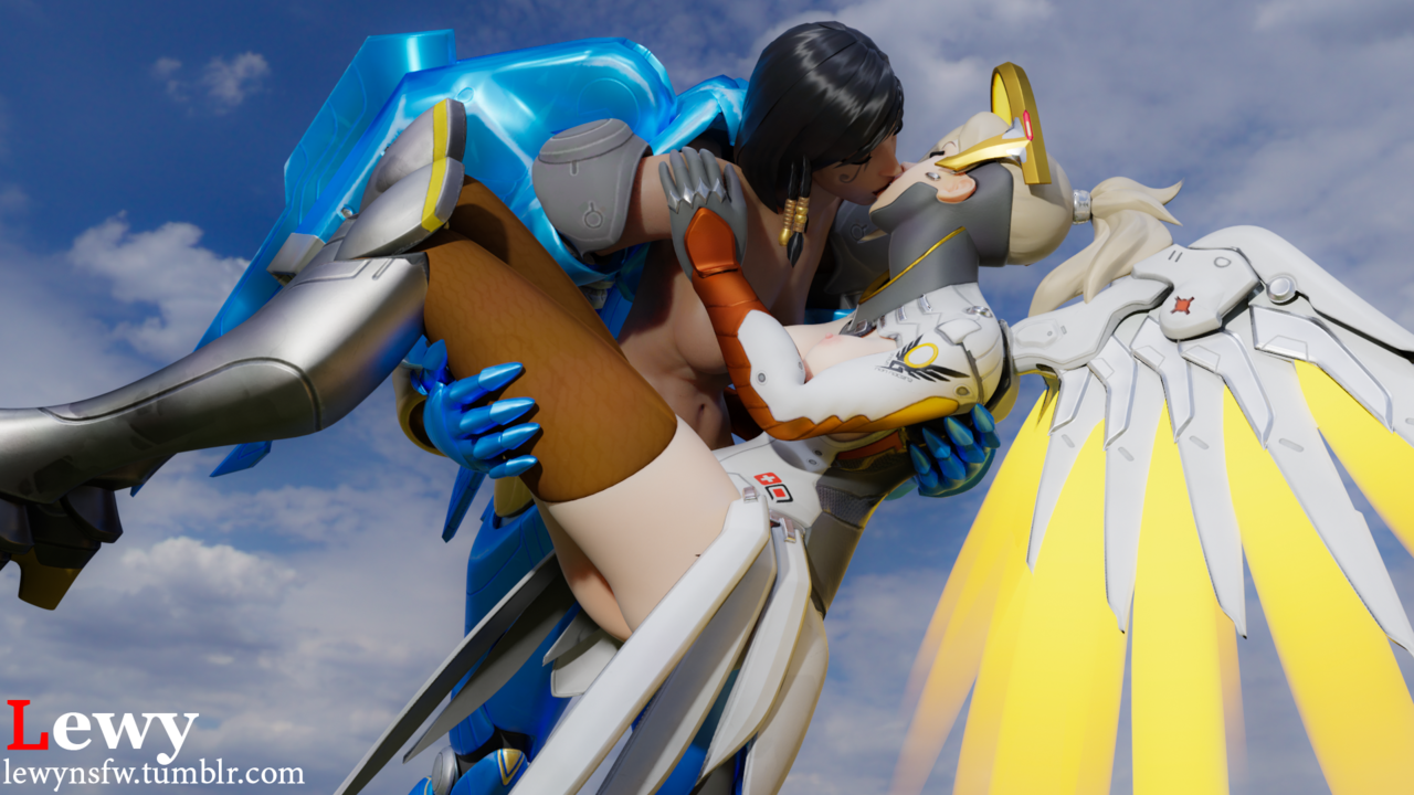 lewynsfw:Pharah taking Mercy for a ride~