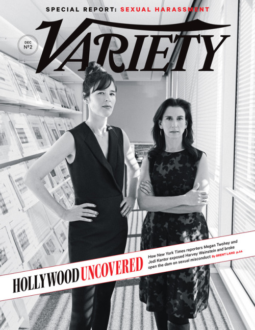 Megan Twohey and Jodi Kantor. My new cover for Variety, photographed at the offices of The New York 
