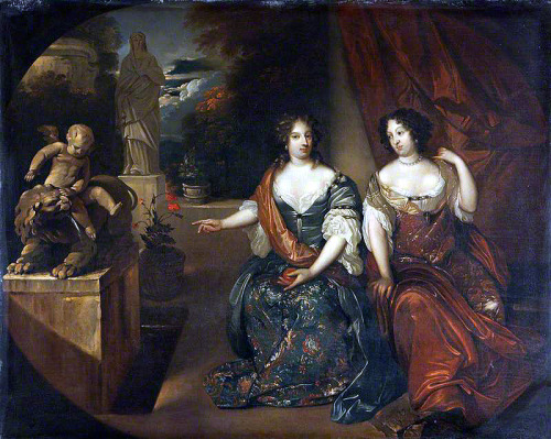 Princesses Albertina Agnes (1634–1696), and Henrietta Catherine (1637–1708), of Orange-Nassau by Cas