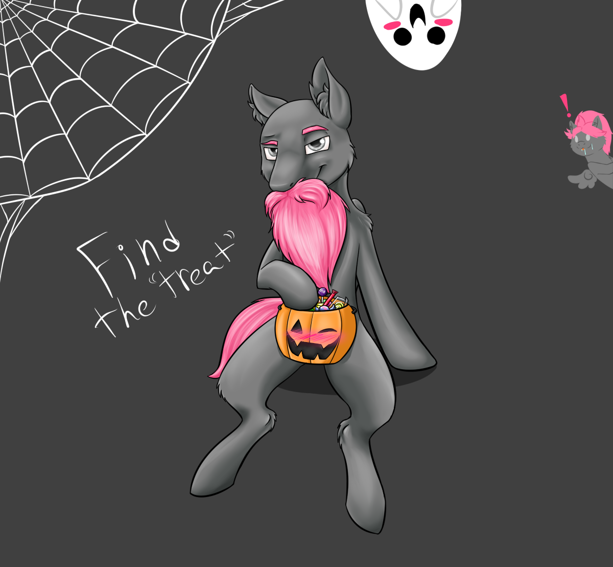 lovable-java:   Trick or treat, find the “treat”  Halloween gift art for ask-wbm