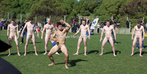 The Nude Blacks play a rugby match prior to every international rugby game held in the city.  F