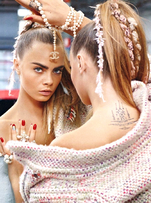 she-loves-fashion:  Cara Delevingne by Karl Lagerfeld for Chanel F/W 2014-15  