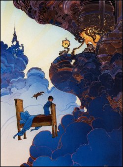 suicideblonde:  Little Nemo in Slumberland by Moebius Concept art for the 1989 film 