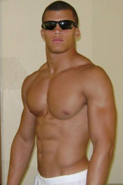 Muscletits:  Joe Cool, Showing Off His Bod.  He Will Be Punished Hard For Doing