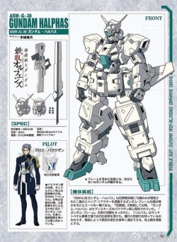 mechaddiction:  Fanart: ASW-G-38 Gundam Halphas - Gundam Kits Collection News and Reviews #mecha – https://www.pinterest.com/pin/29062360077766948/