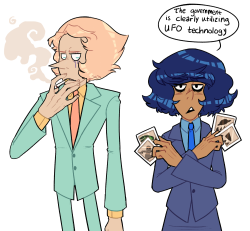 raccoongoon:  take my pearlapis x-files au and leave me