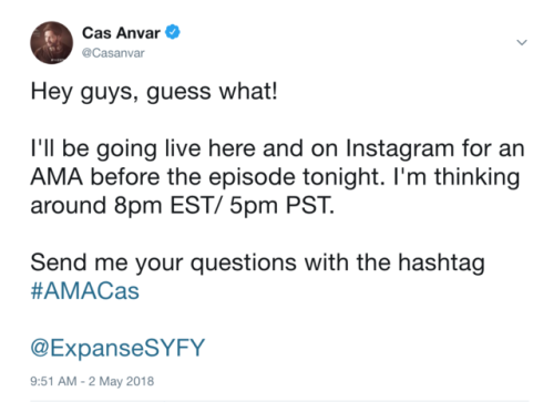 ANOTHER LIVE CHAT WITH CAS.let’s try to ask him some non food related questions for once. he said as