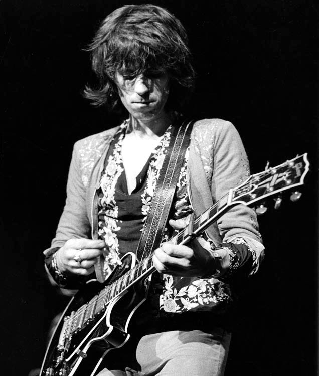 soundsof71:  The Rolling Stones: Keith Richards, 1971, by Araldo di Crollalanza.