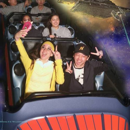 What&rsquo;s the best way to end wondercon? Hyperspace Mountain at Disneyland with @ariel_amora!