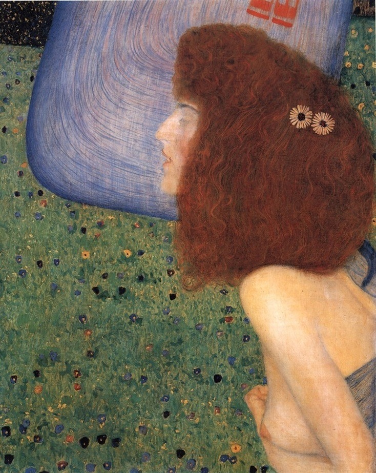 lonequixote:  Girl With Blue Veil by Gustav Klimt (via @lonequixote) 