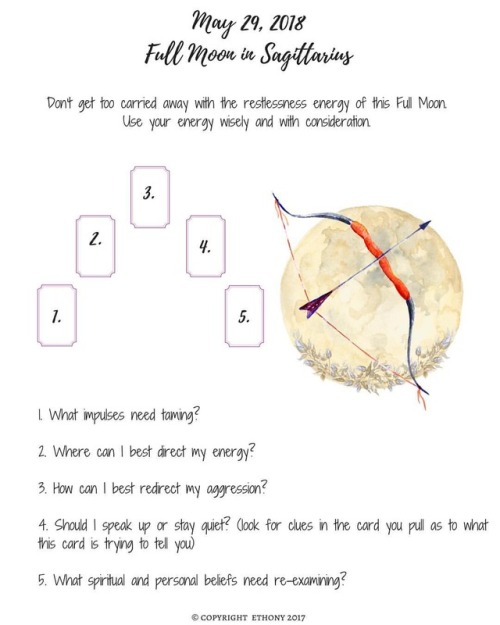 Full Moon in Sagittarius Tarot Spread Fun, flirty, competitive and very ambitious the Full Moon in S
