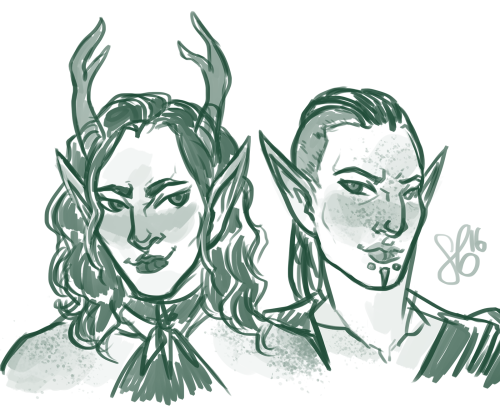 Varanael and @elfprince‘s Nhiera (please send help we can’t stop making elven OCs)