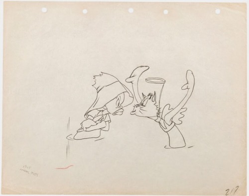 talesfromweirdland:Production art for various Looney Tunes cartoons by animation legend, Chuck Jones