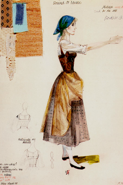 bellecs:  Maria costume sketch for The