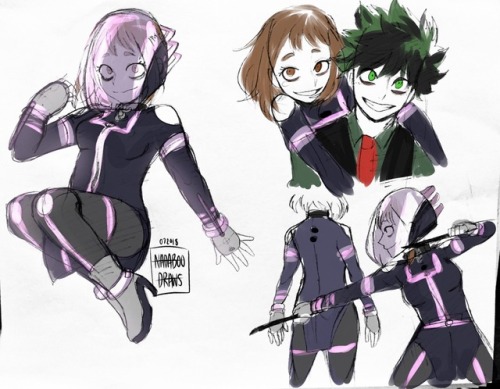 nadaboodraws:  Sketches of Villain Class 1-A. I’m still making some rough ideas for Jirou and Todoroki.   What do you guys think?