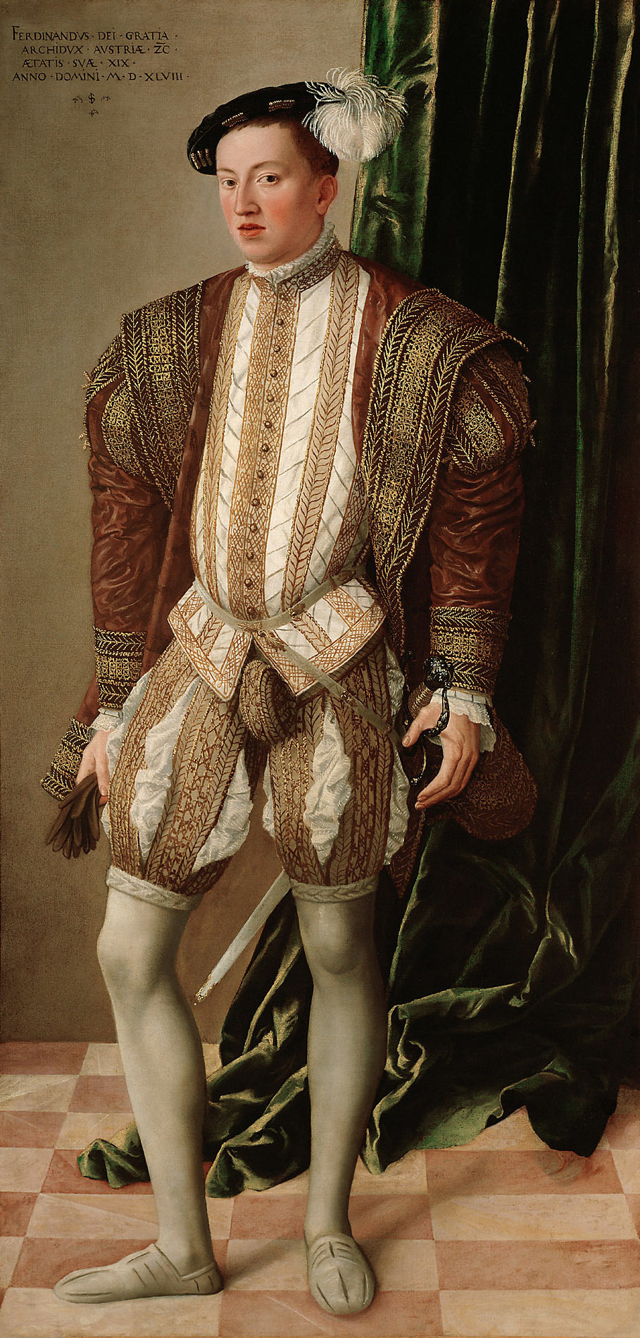 the-paintrist: history-of-fashion: 1548 Jakob Seisenegger - Archduke Ferdinand of