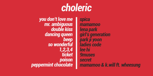 joyjube:sanguine . melancholic . phelgmatic . choleric