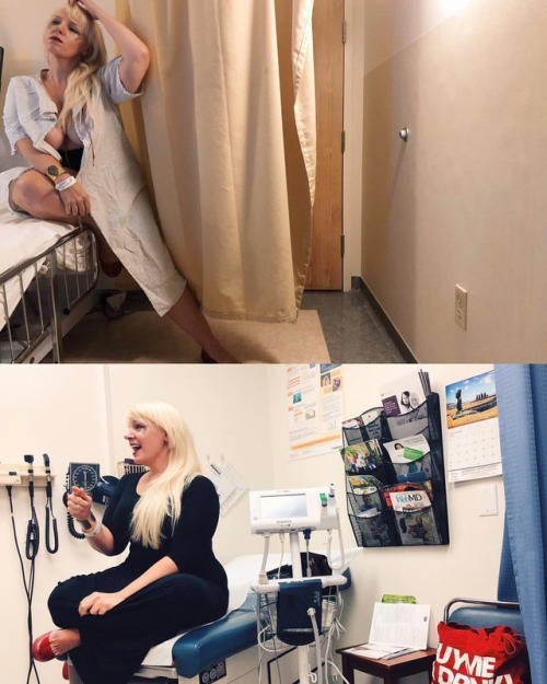 #HospitalGlam: Same day, different providers. In the top photo I’d been arguing with techs and