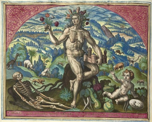 Adriaen Collaert (1560-1618) (after Maerten de Vos), ‘The Four Elements’1. 'Vuur’ (Fire), 1580