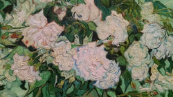 goodreadss:  Vincent van Gogh, Still Life with Pink Roses (detail)