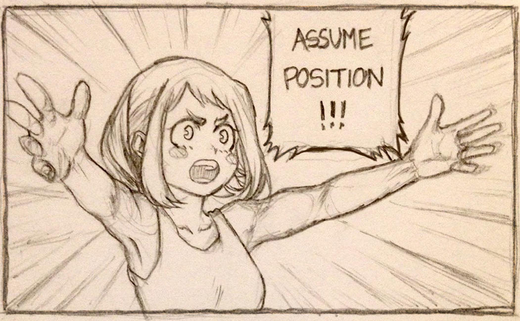 athanatosora:  (is she lifting him with her quirk? is it just Natural Strength??