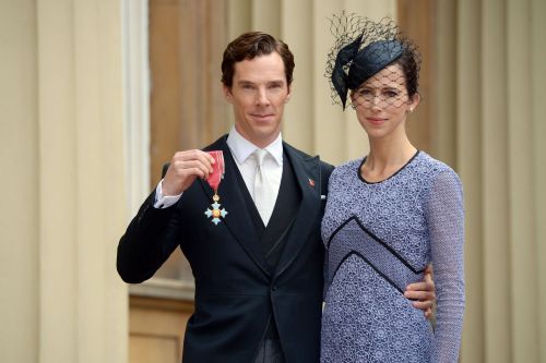 new tab for high resBenedict Cumberbatch and Sophie Hunter pictured after Cumberbatch received a CBE