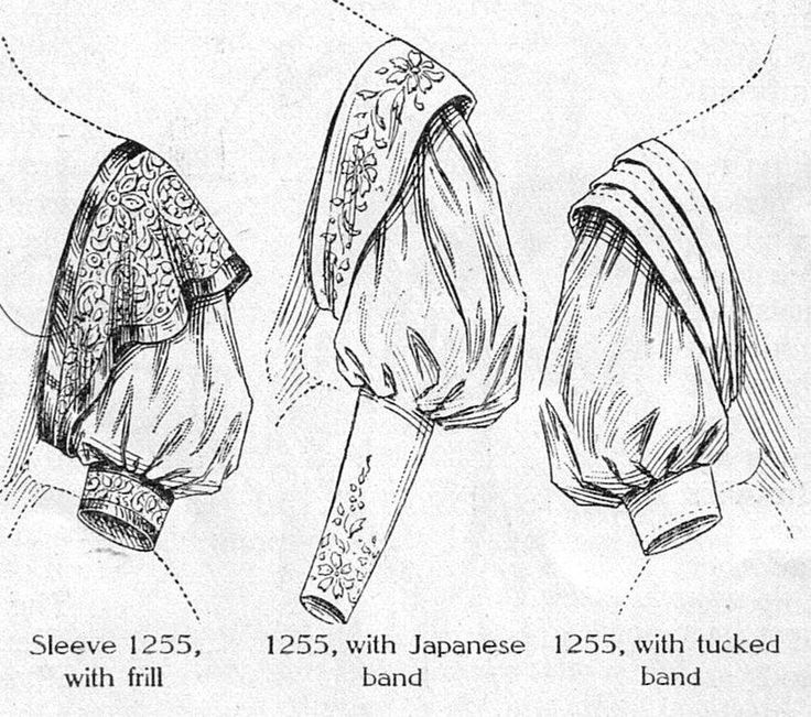 edwardian-time-machine:  July 1907. Ladies’ Sleeves with Japanese Effects Source