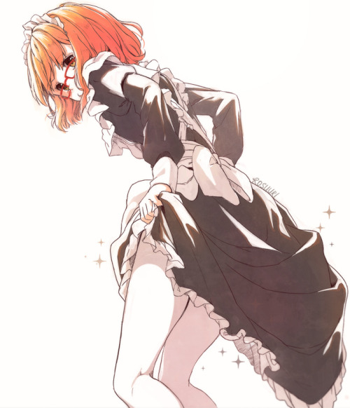 rosuuri:  Kuriyama Mirai photoshoot ruffles are difficult to draw, as usual. ”’Orz 