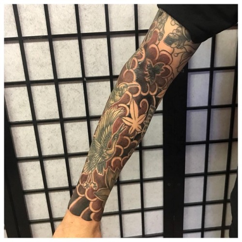 Adding some background to this sleeve with various tattoos by various tattooists. Thanks Karl.#ire