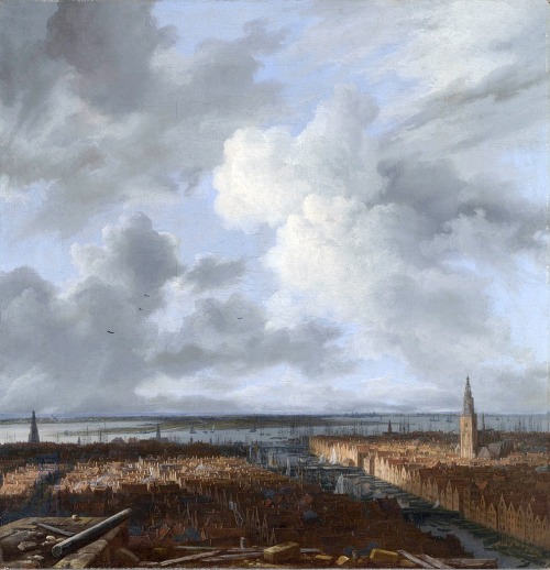 Jacob Isaacszoon van Ruisdael (Haarlem c. 1628 - Amsterdam 1682), A view of Amsterdam, 1665-70; oil on canvas; National Gallery, London