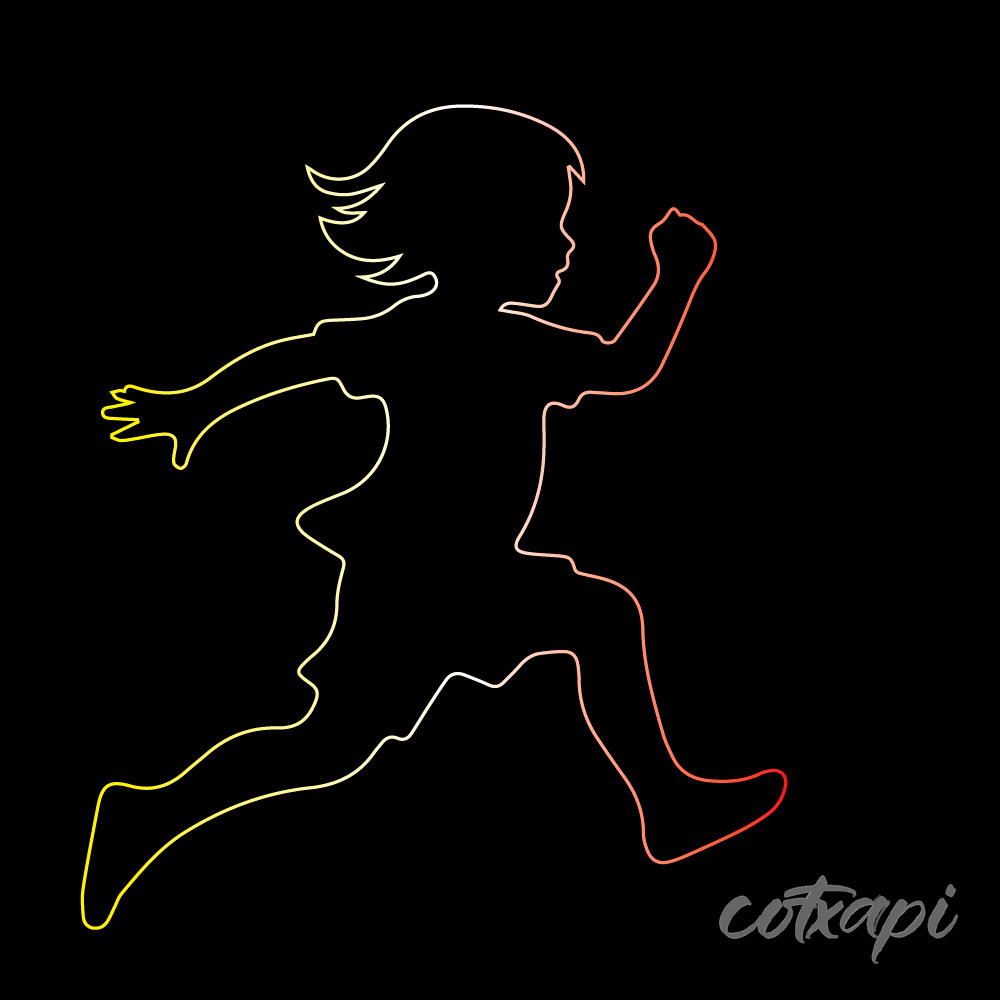 Kids Girls Boys icon in vector art Black white outline art